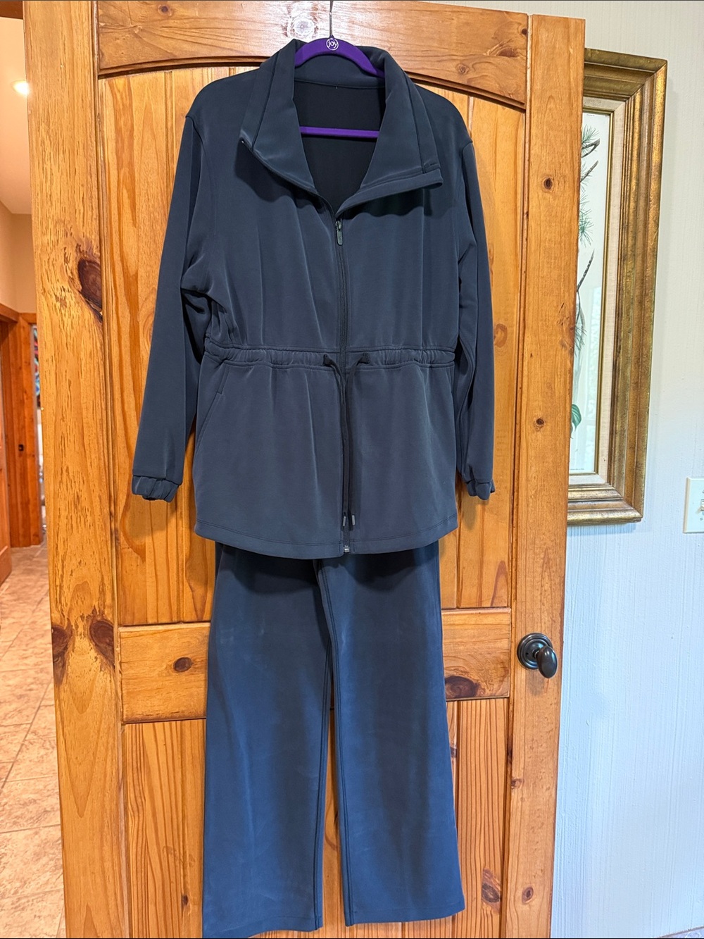 lululemon athletica Dark Charcoal Gray Track Jacket & Joggers